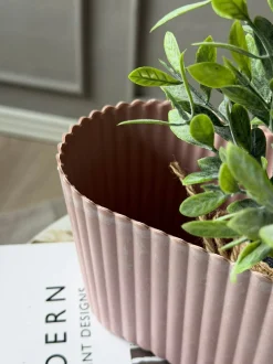 VIAMAJA Pynt Til Opslagstavler|Pynt Til Opslagstavler<Aflang potte i beton look - Rosa