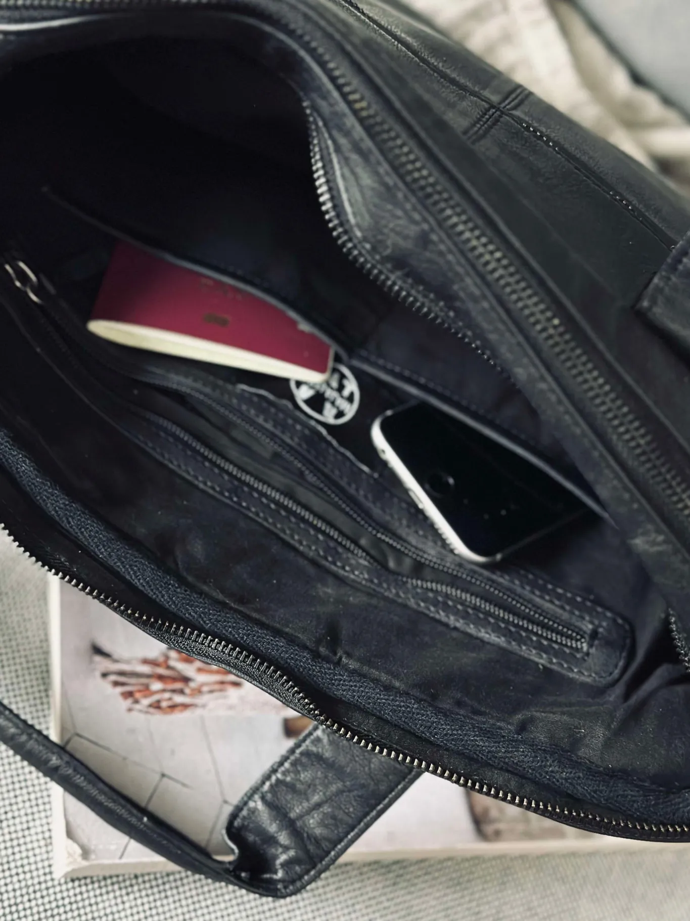VIAMAJA Computertasker|Læder Tasker<Arbejdstaske - Black Cow leather