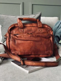 VIAMAJA Computertasker|Læder Tasker<Arbejdstaske - Cognac Cow leather