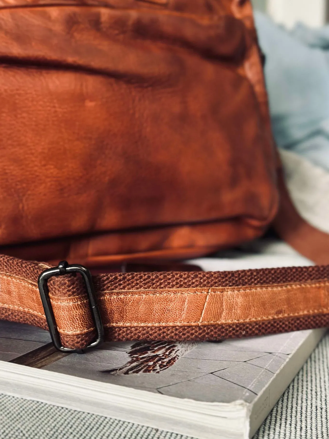 VIAMAJA Computertasker|Læder Tasker<Arbejdstaske - Cognac Cow leather