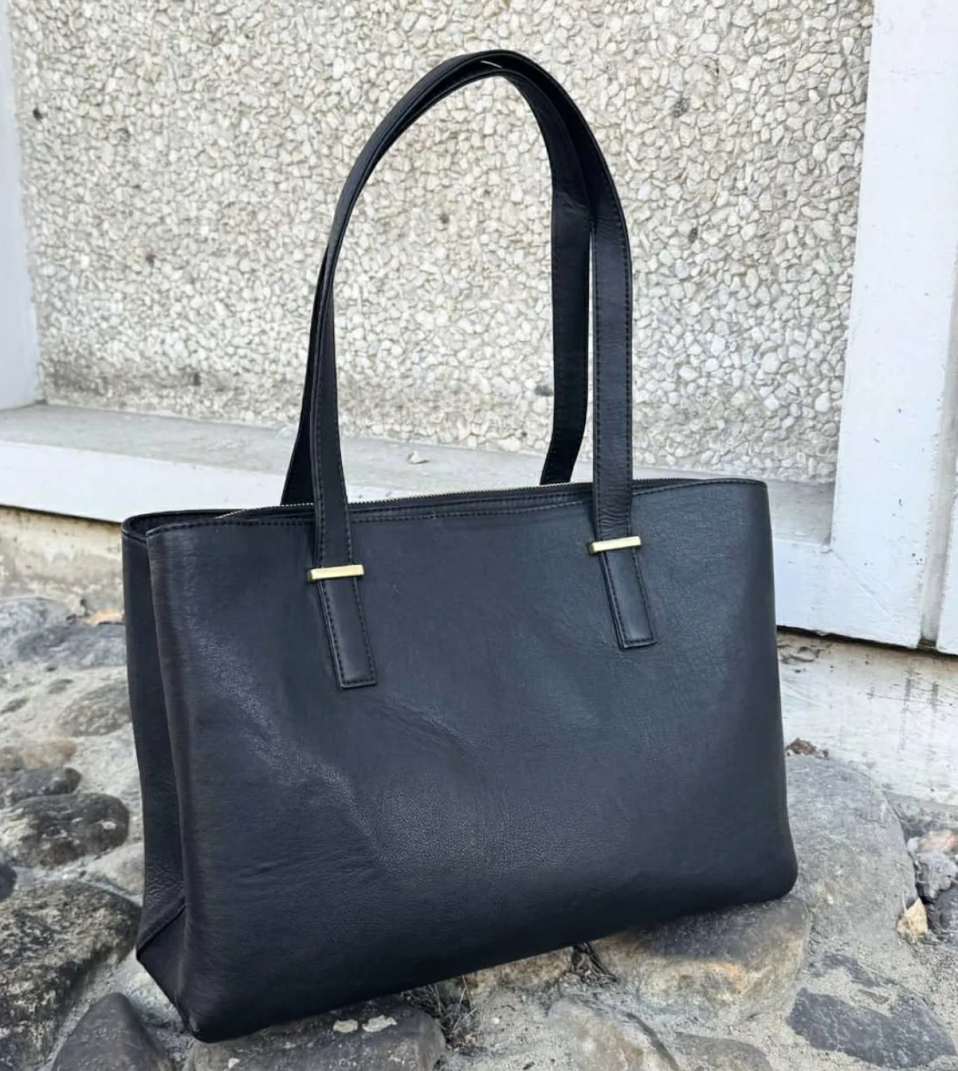 VIAMAJA Computertasker|Læder Tasker<Arbejdstaske / shopper - Black leather