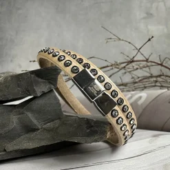 VIAMAJA Armbånd<Armbånd Beige m. Swarowski sten