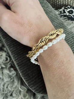 VIAMAJA Armbånd|Vandfaste Smykker<Armbånd Chunky forgyldt - Vandfast