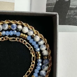 VIAMAJA Armbånd<Armbånd Erika Blue - Sæt med 4 armbånd