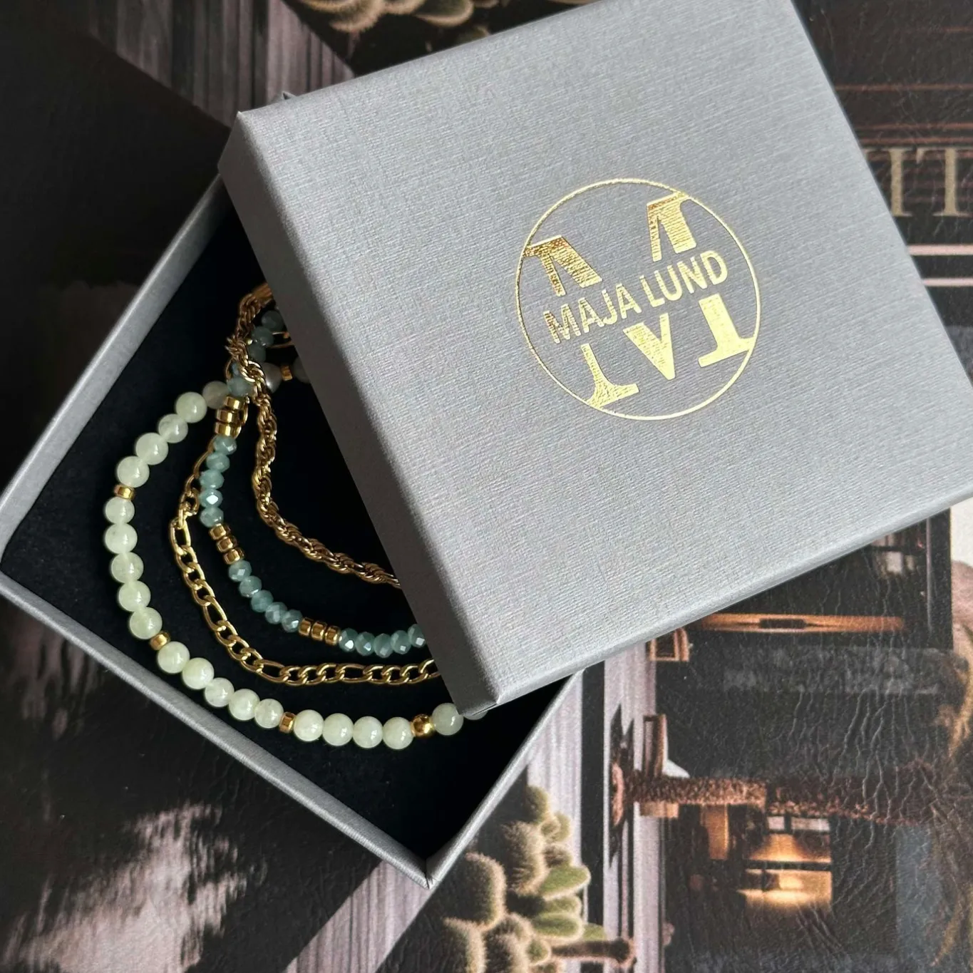 VIAMAJA Armbånd<Armbånd Erika Jade - Sæt med 4 armbånd