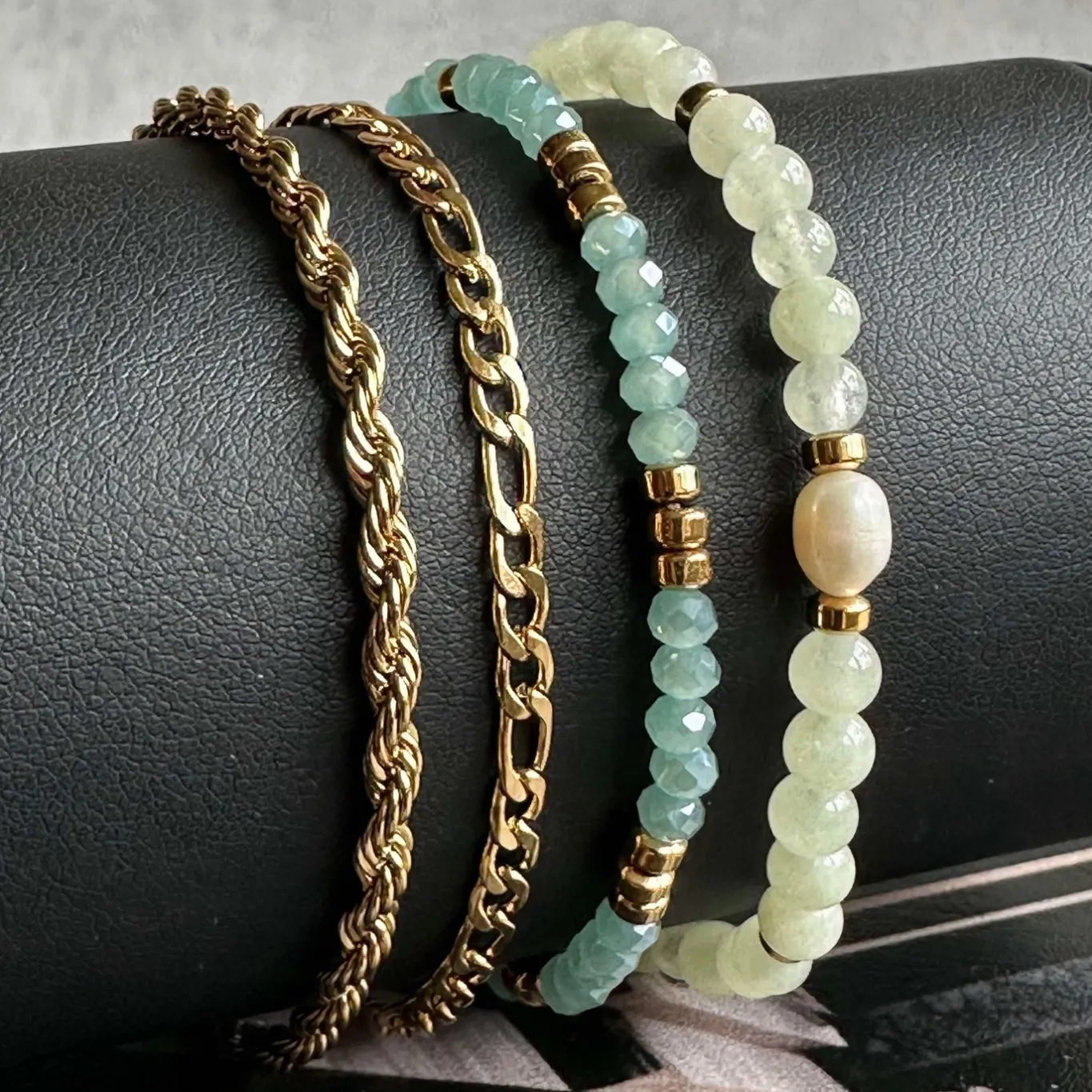 VIAMAJA Armbånd<Armbånd Erika Jade - Sæt med 4 armbånd