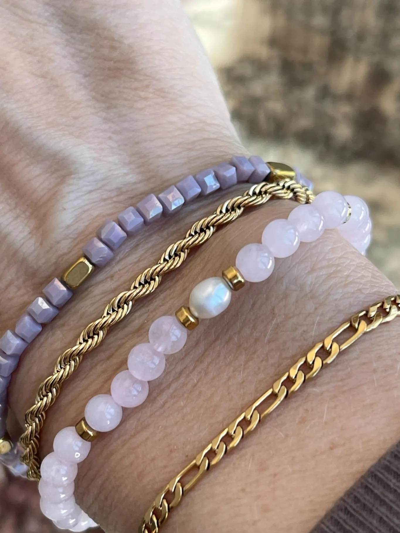 VIAMAJA Armbånd<Armbånd Erika lavendel - Sæt med 4 armbånd