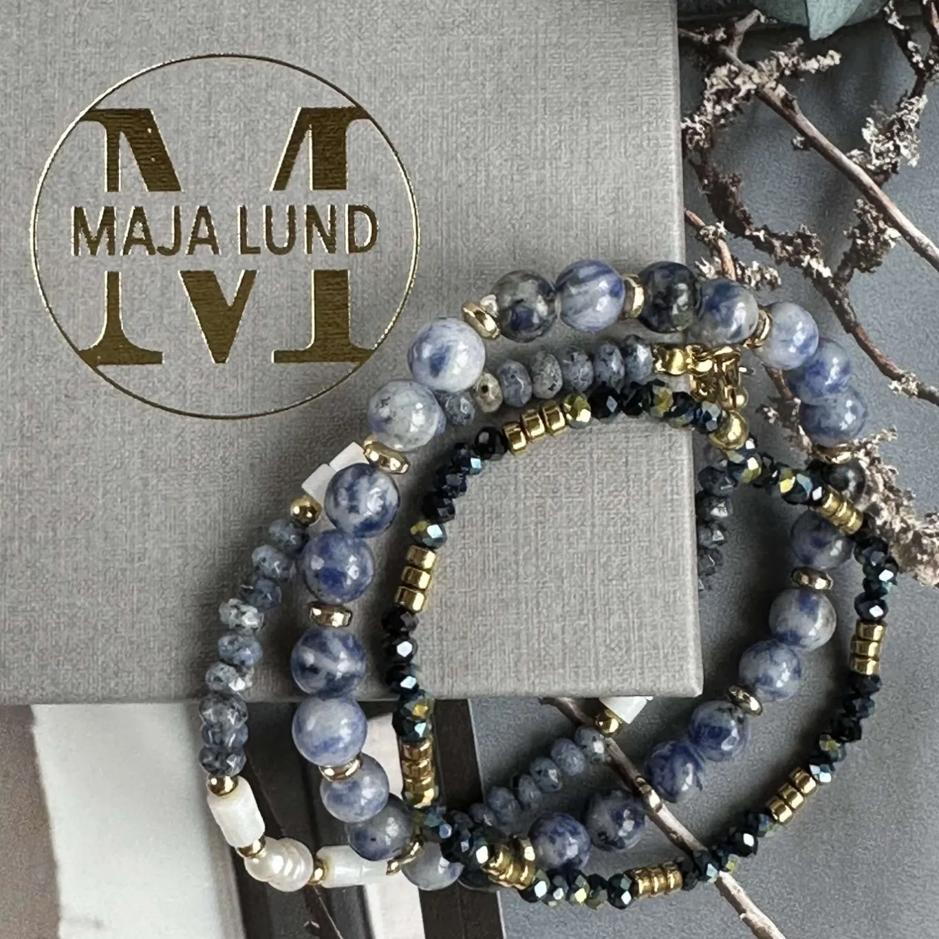 VIAMAJA Armbånd<Armbånd GISELE Blue mix – Sæt med 3 stk