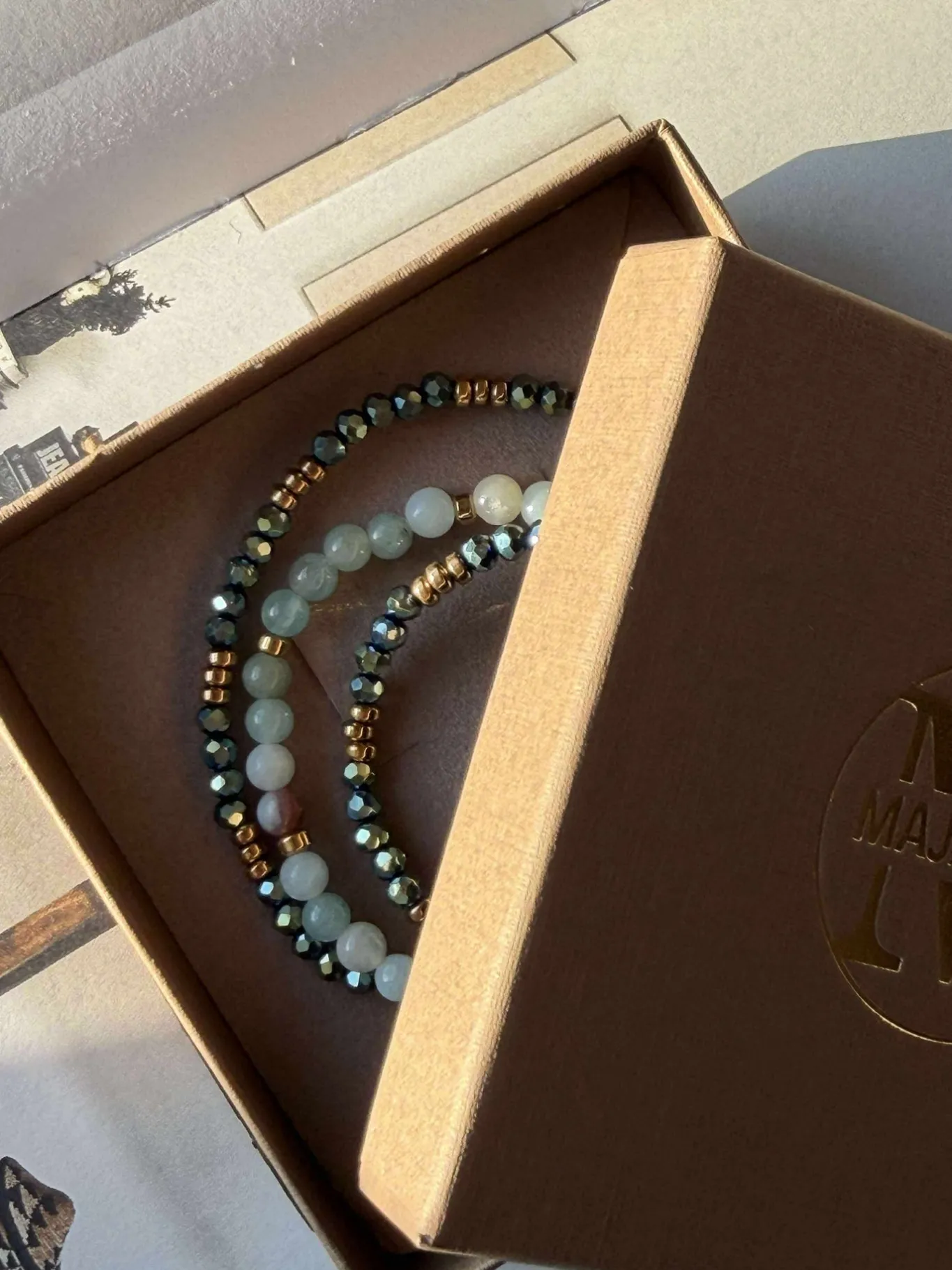VIAMAJA Armbånd<Armbånd Leah Emerald – Sæt med 3 stk