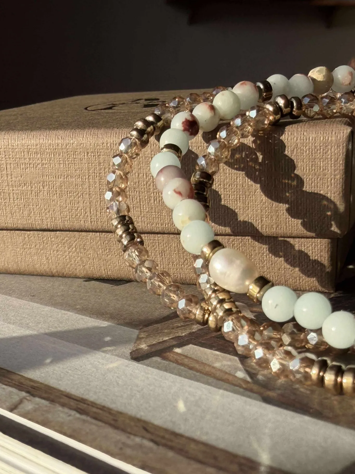 VIAMAJA Armbånd<Armbånd Leah Sea Breeze/Natur – Sæt med 3 stk