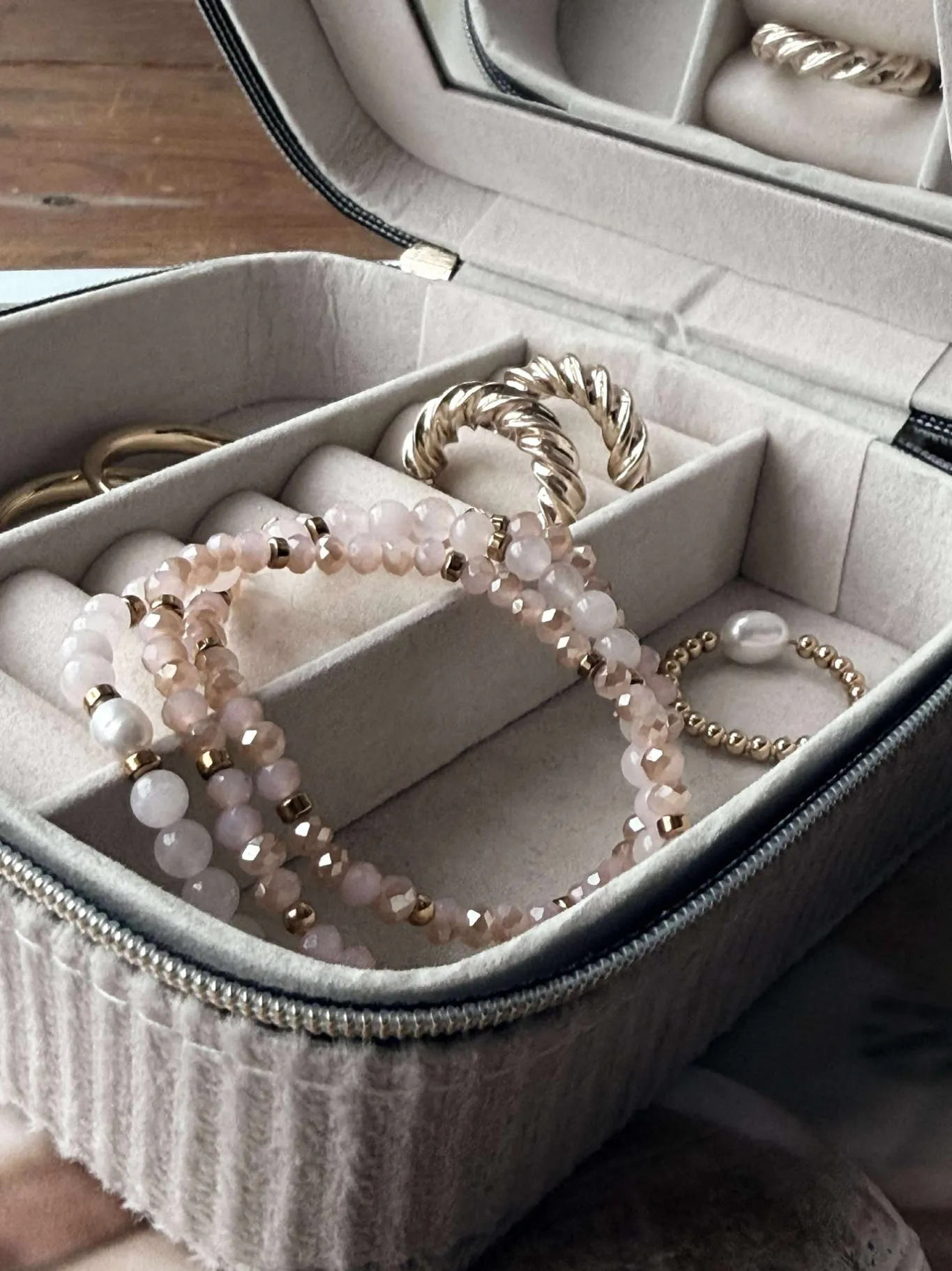 VIAMAJA Armbånd<Armbånd Leah Soft Rose – Sæt med 3 stk