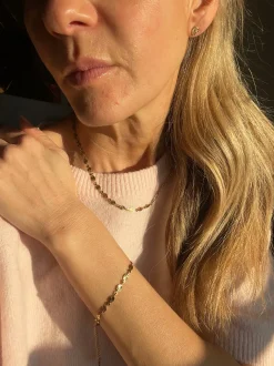 VIAMAJA Halskæder|Vandfaste Smykker<Armbånd Liva - forgyldt