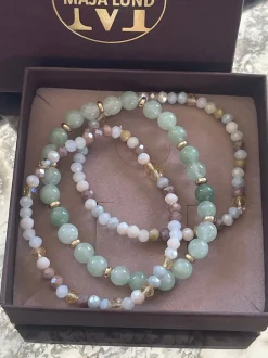 VIAMAJA Armbånd<Armbånd Luna Jade Green – Sæt med 3 stk