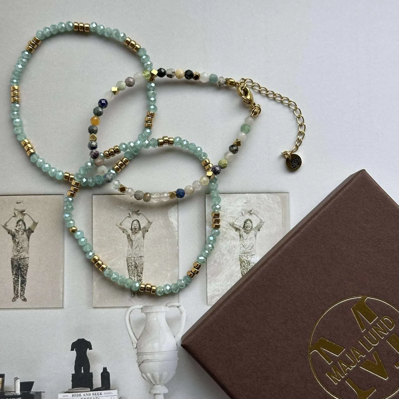 VIAMAJA Armbånd|Vandfaste Smykker<Armbånd Marika Aqua- Sæt med 3 stk