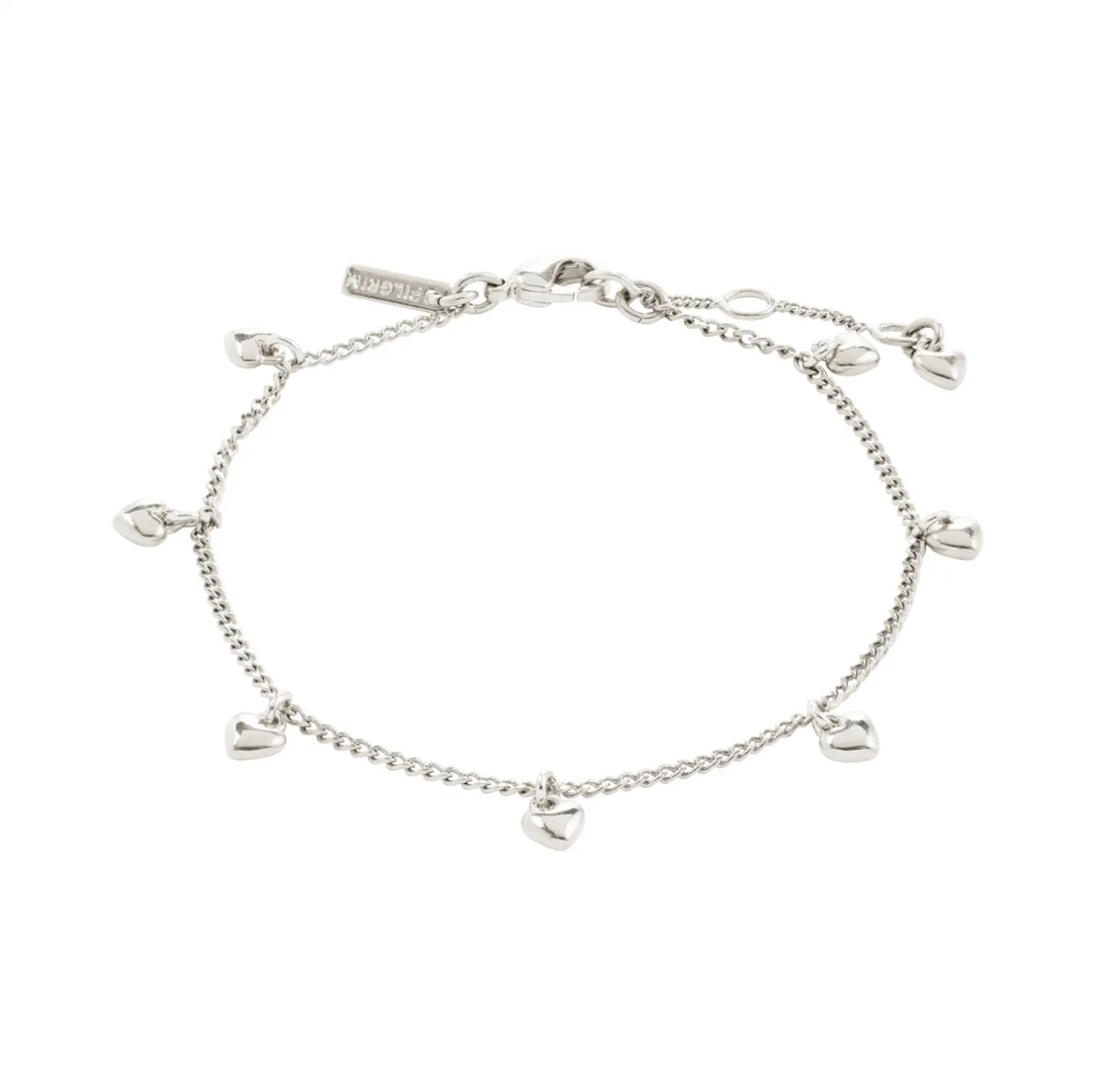 VIAMAJA Armbånd|Til Konfirmanden<Armbånd med hjerter - Sølvbelagt