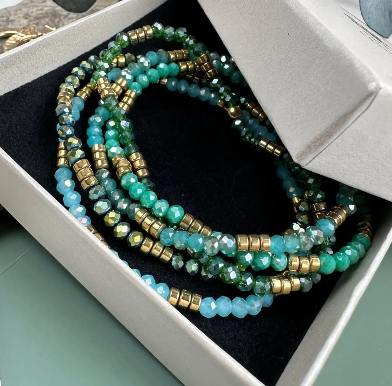 VIAMAJA Armbånd<Armbånd Merle – green mix 1.Stk