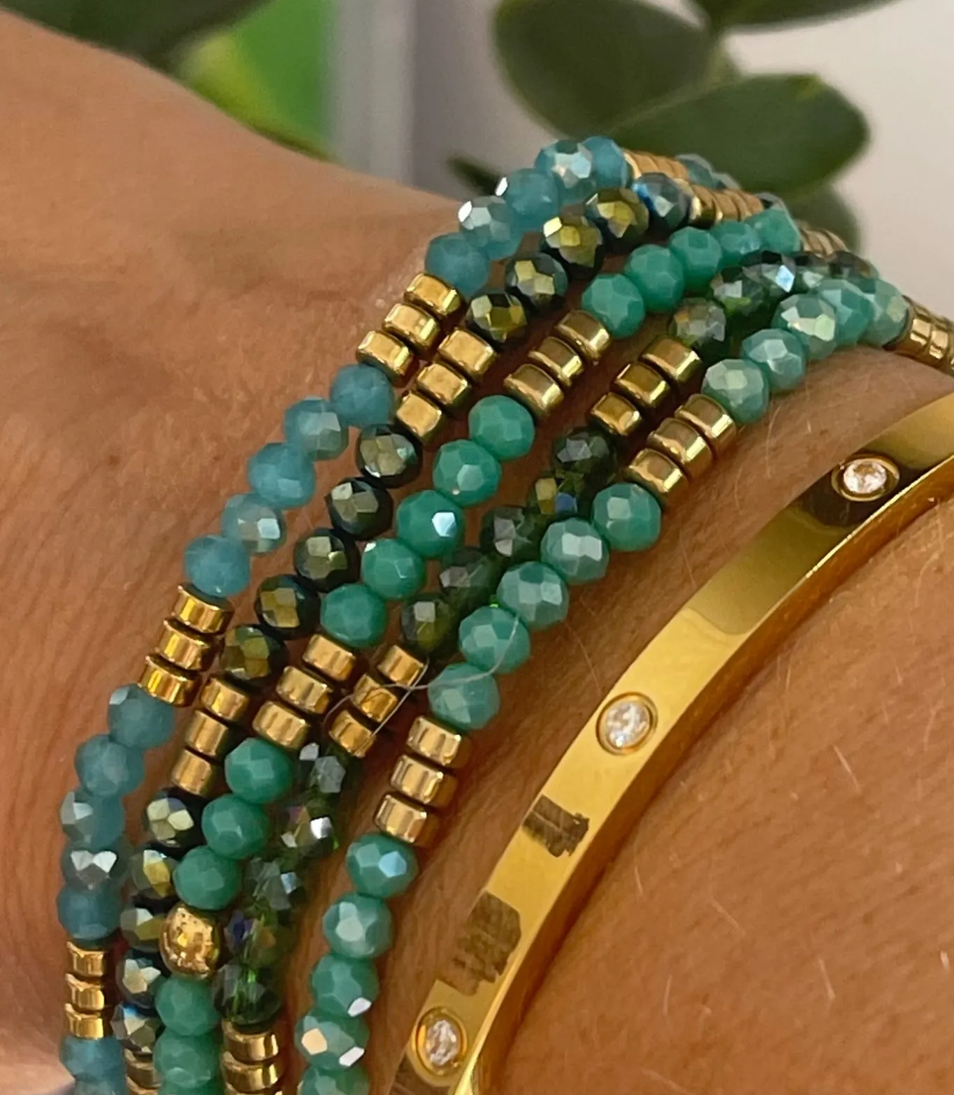 VIAMAJA Armbånd<Armbånd Merle – green mix 1.Stk