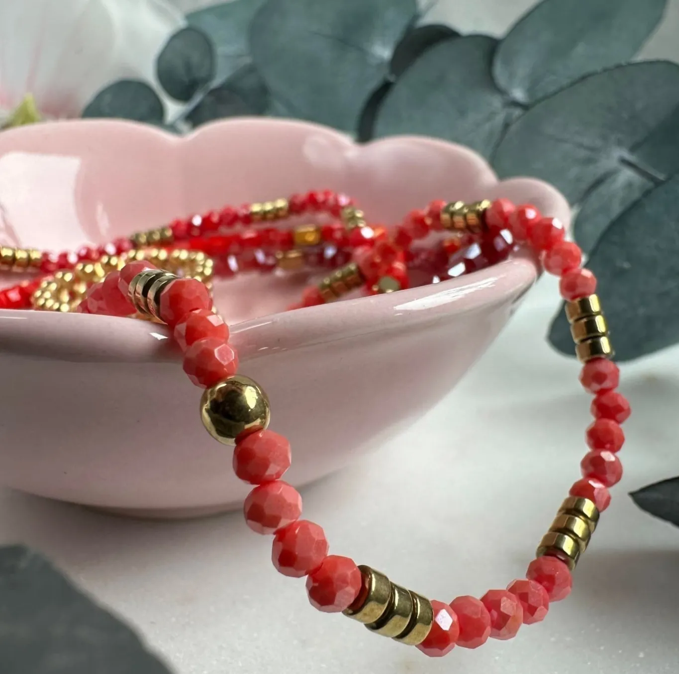 VIAMAJA Armbånd|Jul<Armbånd Merle – Red mix 1.Stk