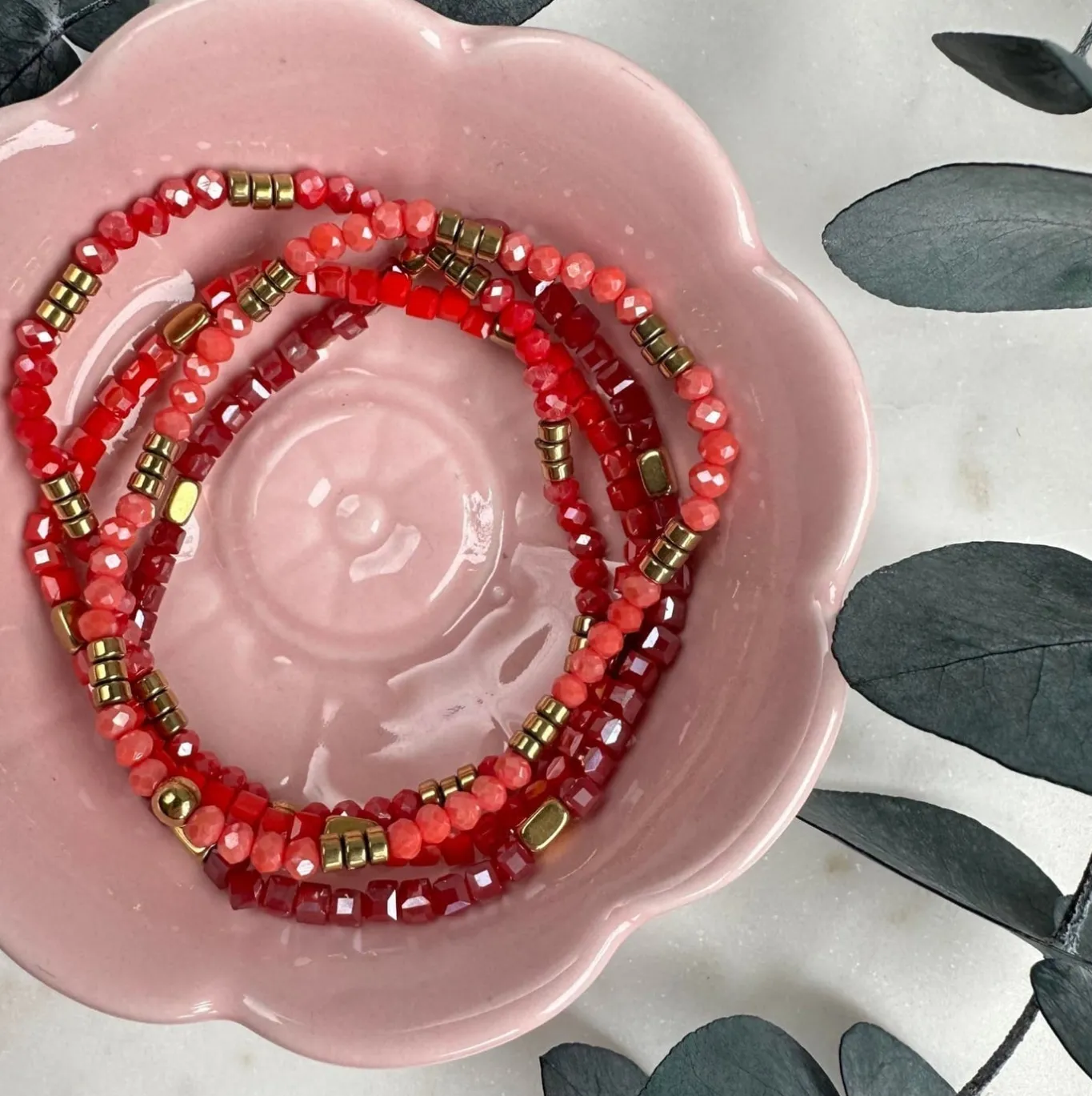 VIAMAJA Armbånd|Jul<Armbånd Merle – Red mix 1.Stk