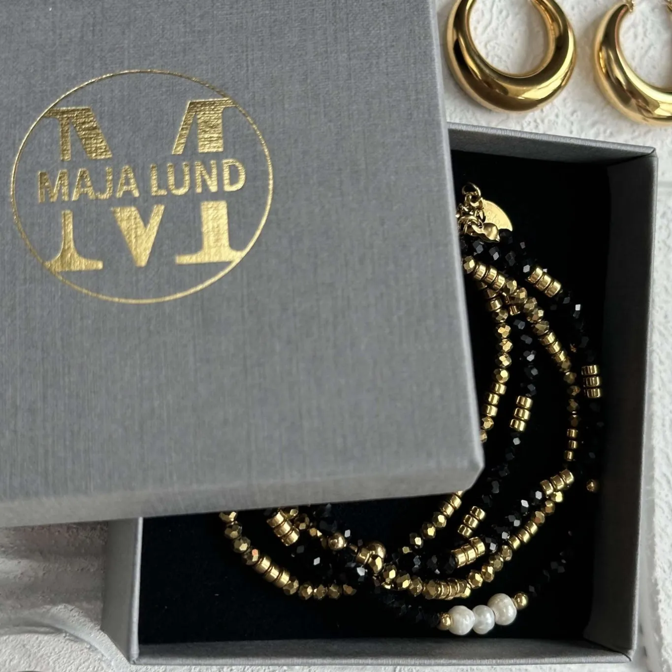 VIAMAJA Armbånd<Armbånd MICHELLE Black / Pearl - 5 stk