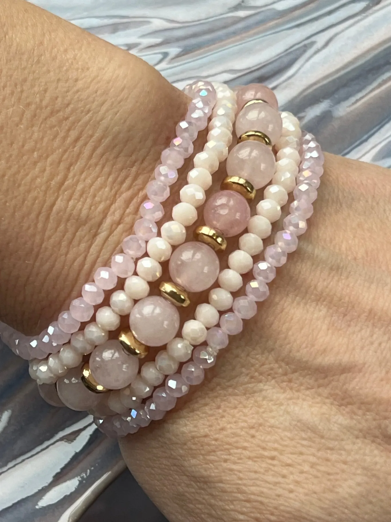 VIAMAJA Armbånd<Armbånd MICHELLE Soft Rose / Mix - 5 stk