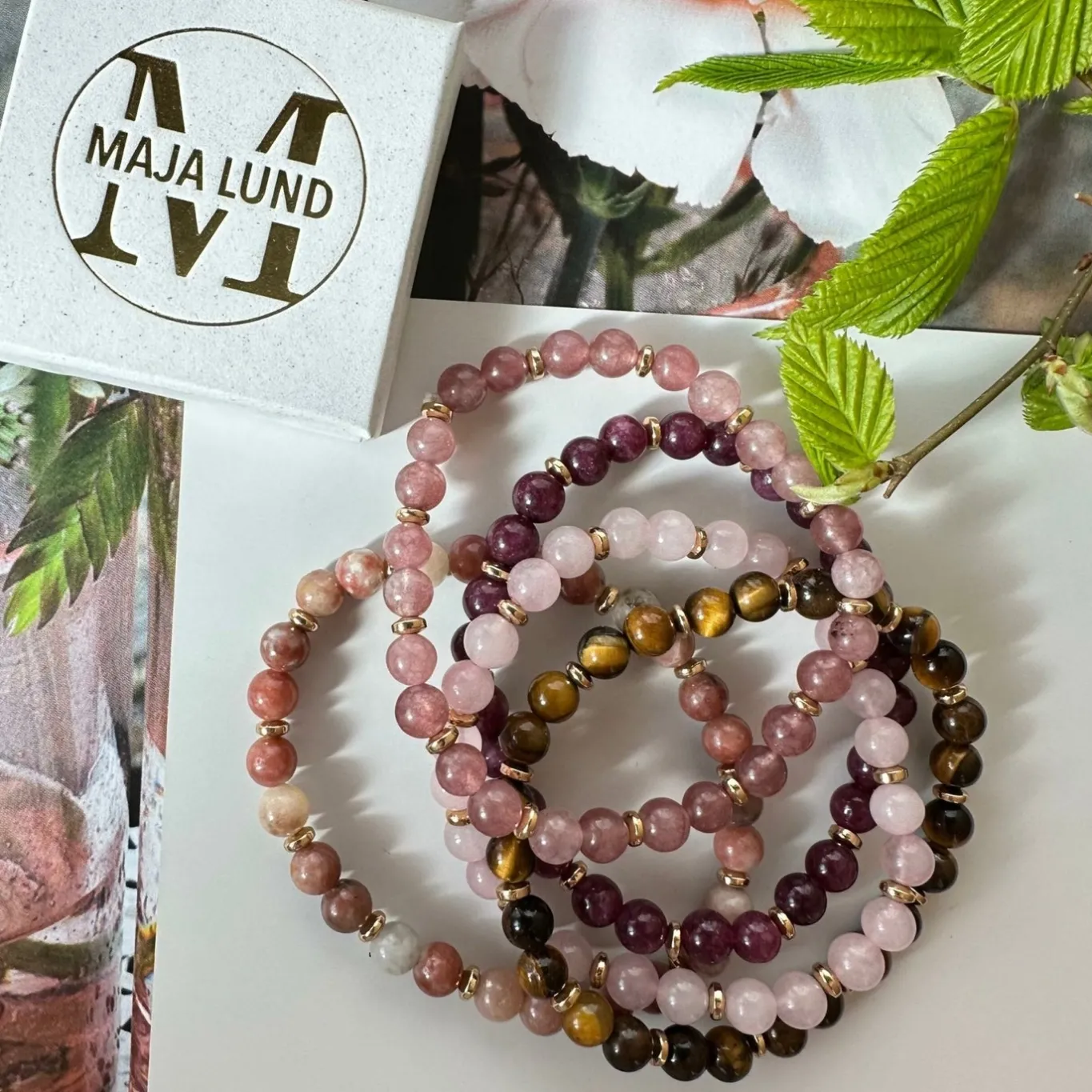 VIAMAJA Armbånd<Armbånd Mollie – Natur / Rose mix