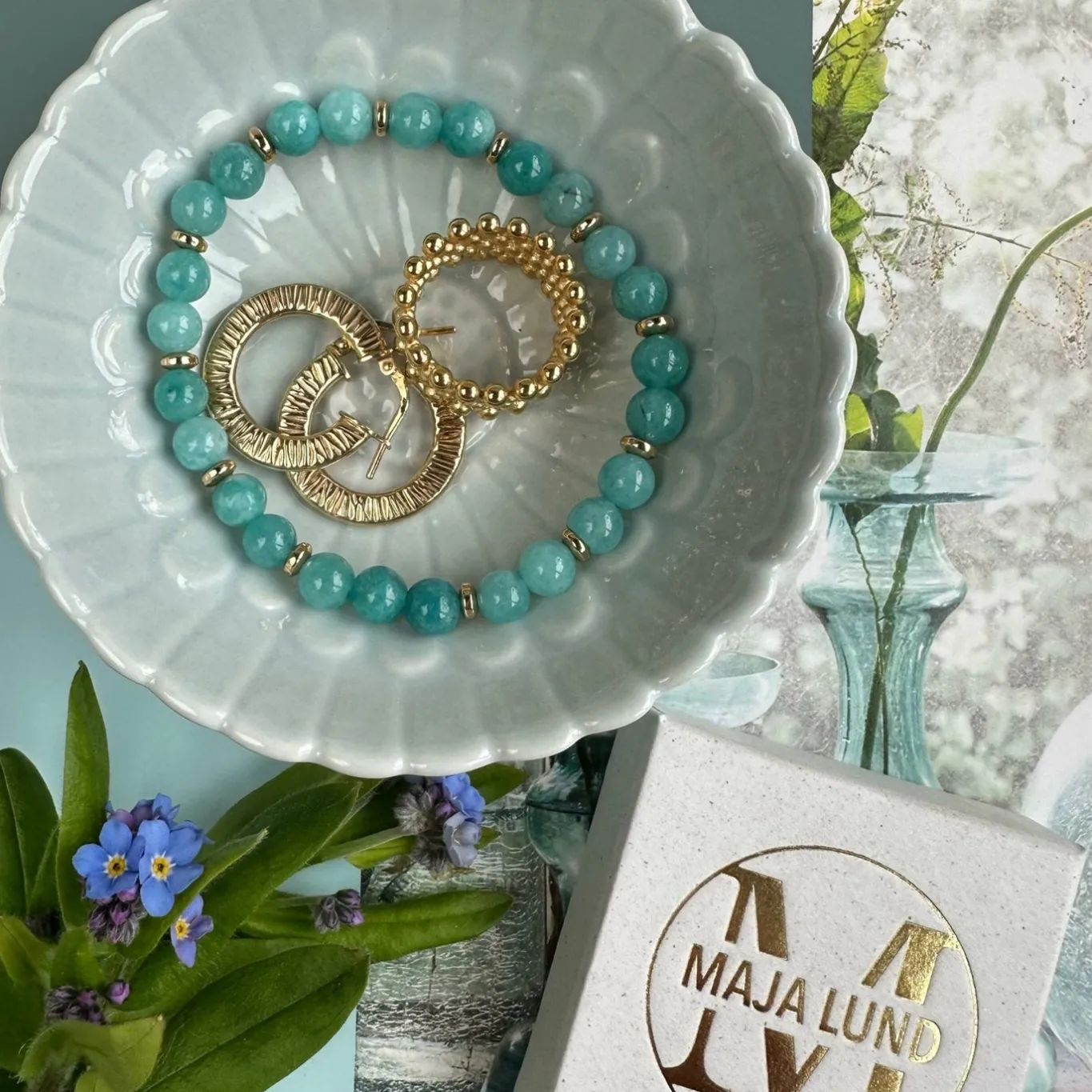 VIAMAJA Armbånd<Armbånd Mollie Aqua grøn