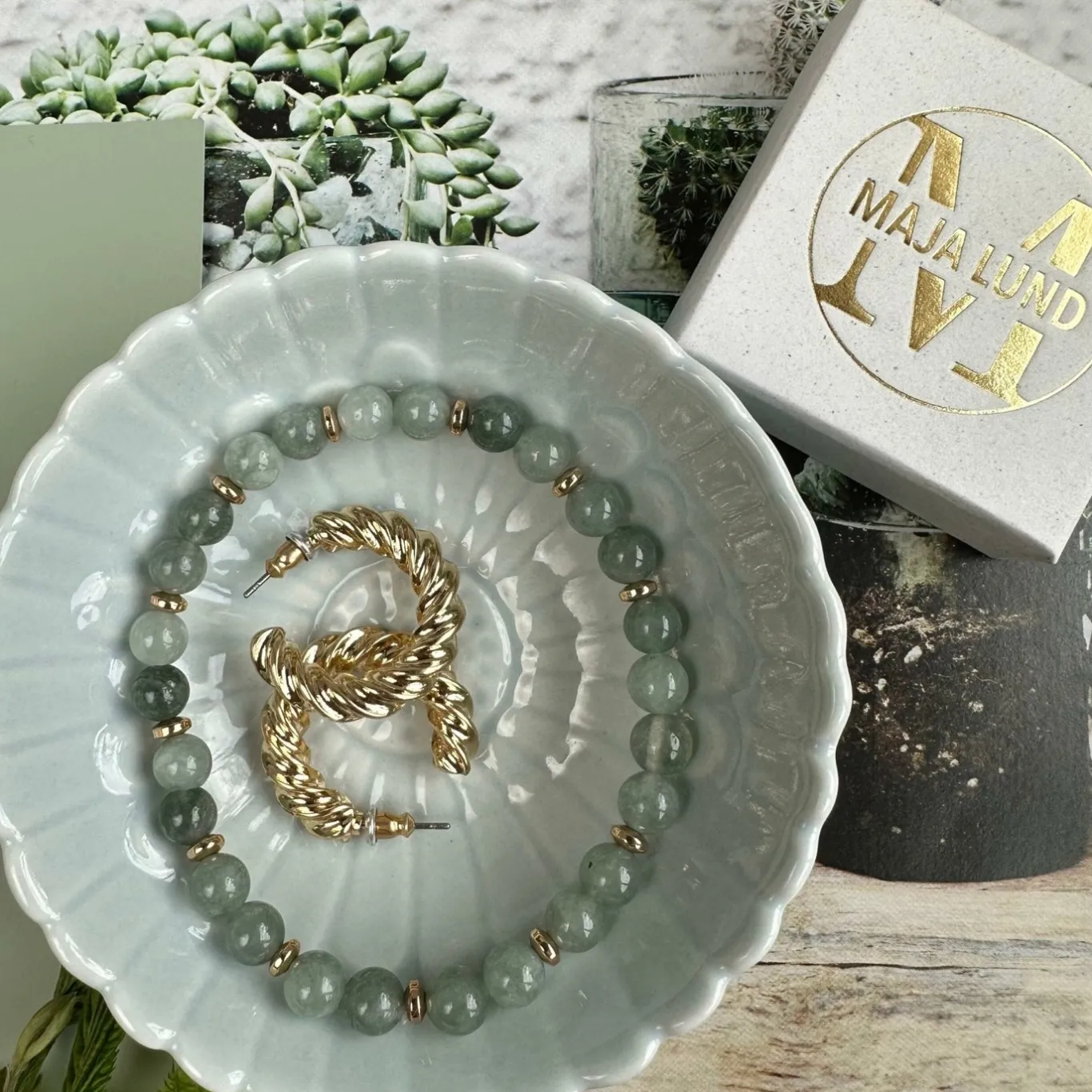 VIAMAJA Armbånd<Armbånd Mollie jade green
