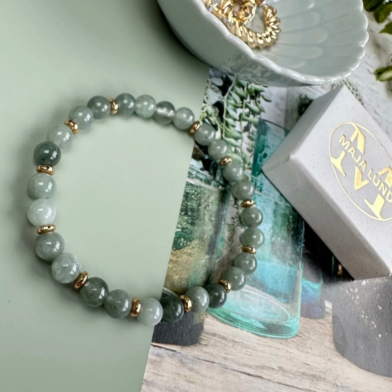 VIAMAJA Armbånd<Armbånd Mollie jade green