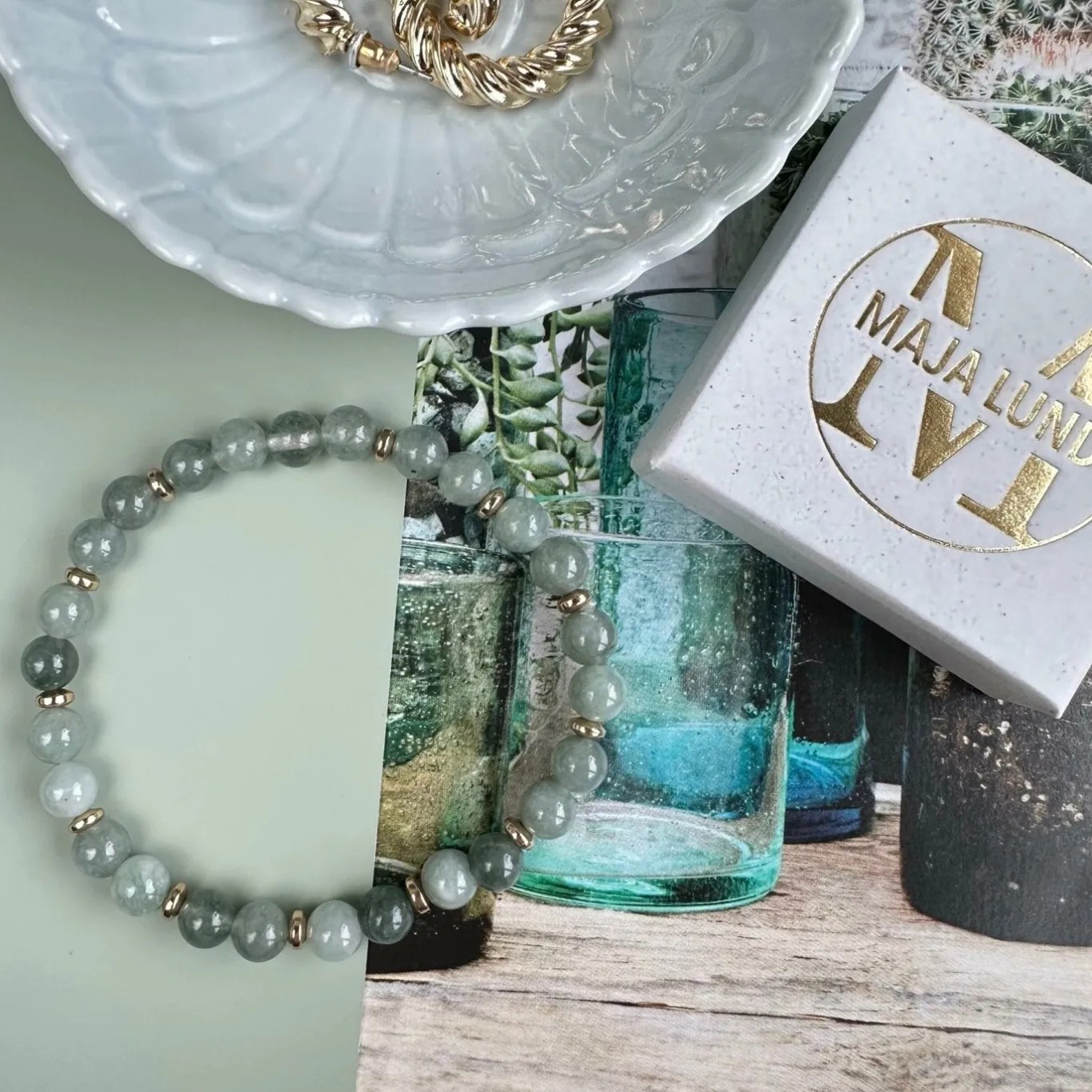 VIAMAJA Armbånd<Armbånd Mollie jade green