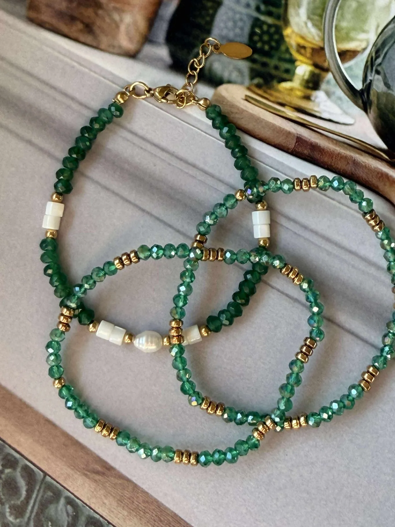 VIAMAJA Armbånd<Armbånd Sarabella Emerald – Sæt med 3 stk