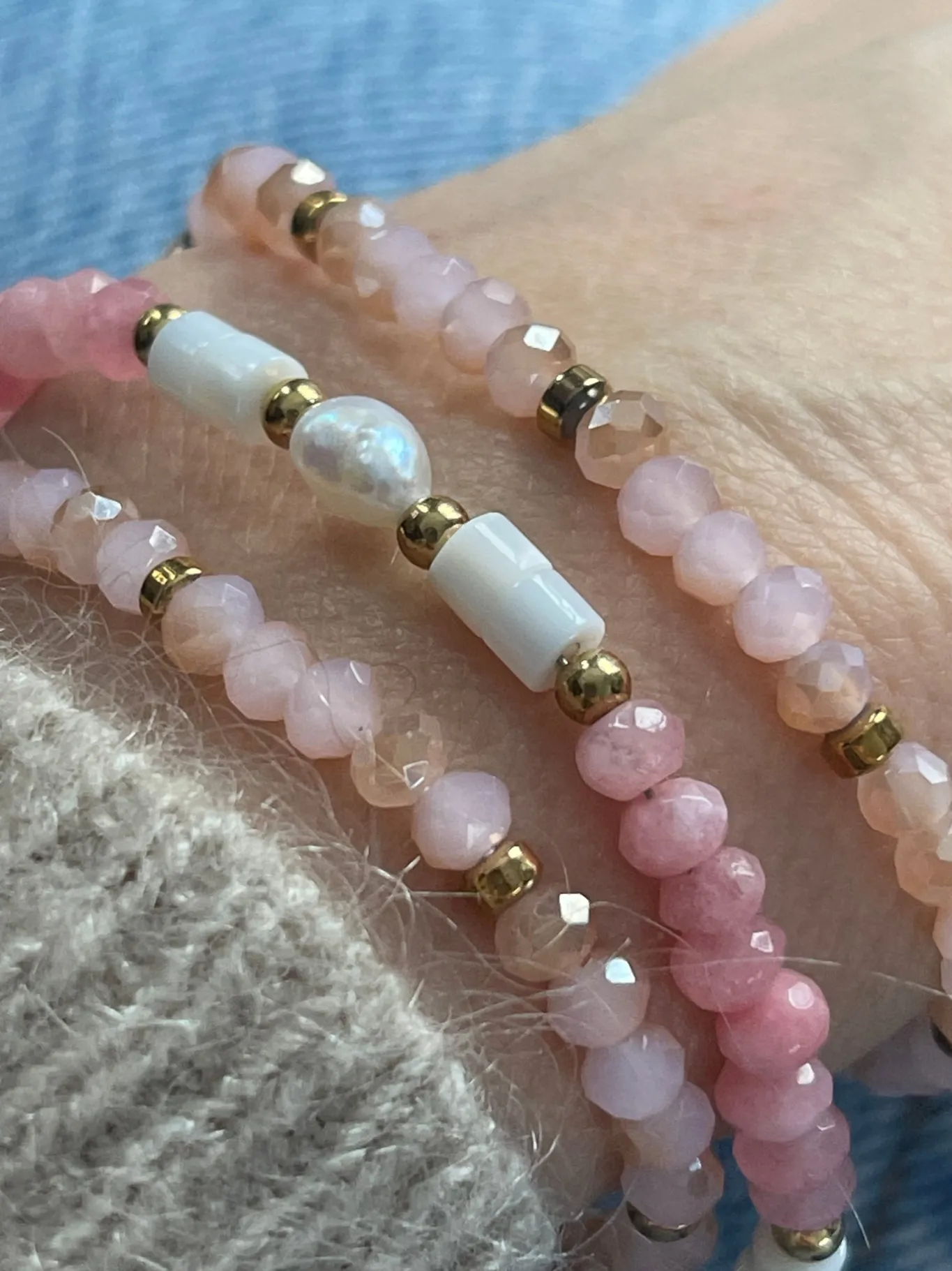 VIAMAJA Armbånd<Armbånd Sarabella Soft Rose – Sæt med 3 stk