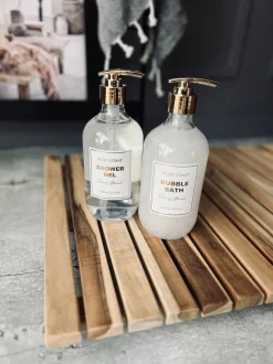 VIAMAJA Bademåtter<Bademåtte i Teak med gummifødder - 40x60cm