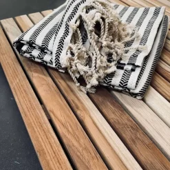 VIAMAJA Bademåtter<Bademåtte i Teak med gummifødder – 80X60cm
