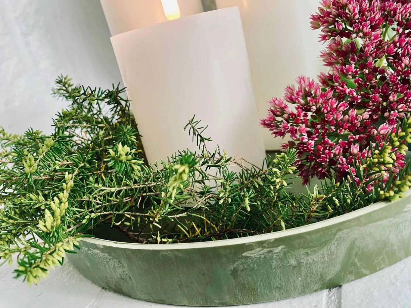VIAMAJA Fad / Bakker|Jul<Bakke beton look – Mellem grøn