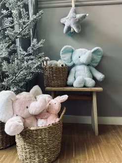 VIAMAJA Mini Maja<Bamse Elefant 38cm - Lyseblå