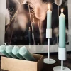 VIAMAJA Lys Og Led|Stearinlys<Bedelys duset grøn – 6 stk