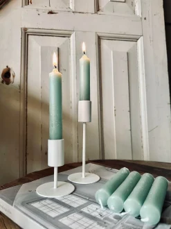 VIAMAJA Lys Og Led|Stearinlys<Bedelys duset grøn – 6 stk