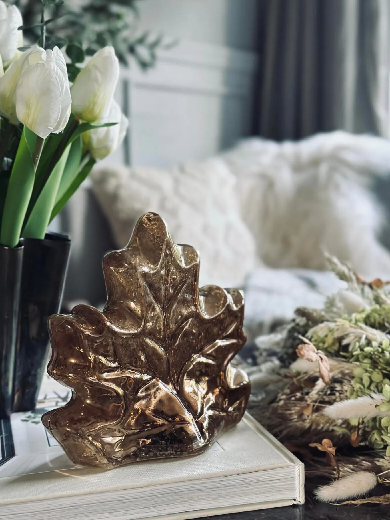 VIAMAJA Lamper|Mushroom Lamper<Blad med led lys og timer - Flere farver