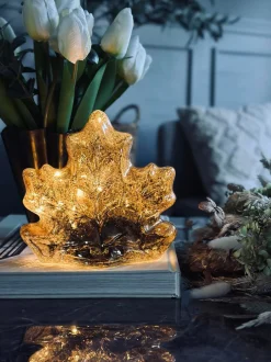 VIAMAJA Lamper|Mushroom Lamper<Blad med led lys og timer - Flere farver