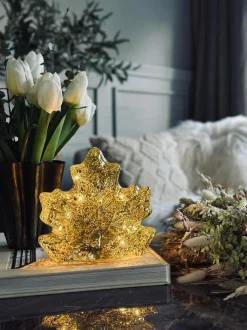 VIAMAJA Lamper|Mushroom Lamper<Blad med led lys og timer - Flere farver