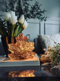 VIAMAJA Lamper|Mushroom Lamper<Blad med led lys og timer - Flere farver
