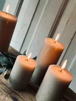 VIAMAJA Stearinlys|Stearinlys<Bloklys – Rustik taupe