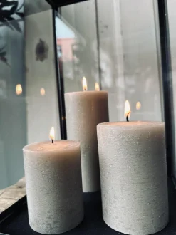 VIAMAJA Stearinlys|Stearinlys<Bloklys – Rustik taupe