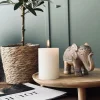 VIAMAJA Lys Og Led|Stearinlys<Bloklys i offwhite – 7×10 cm
