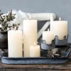 VIAMAJA Lys Og Led|Stearinlys<Bloklys i offwhite – 9 x 15cm