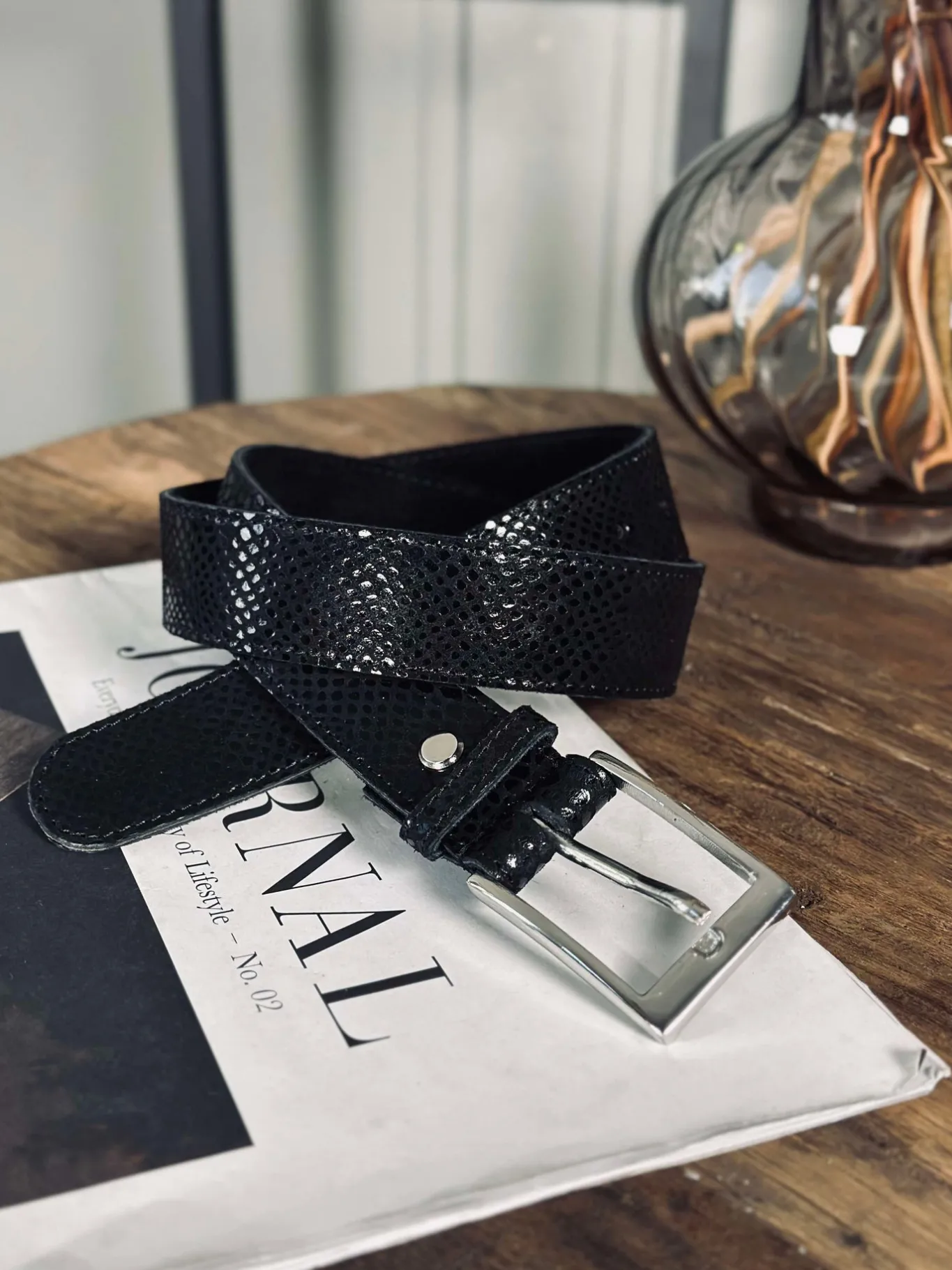 VIAMAJA Bælter<Bælte Alba - Black Croco