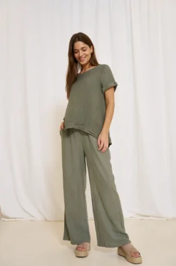 VIAMAJA Bluser<Bluse hørmix – Military