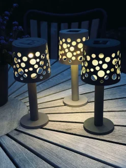 VIAMAJA Lys Og Led|Udendørs Led<Bordlampe med solceller - Mørk beige