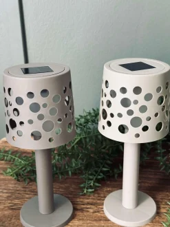 VIAMAJA Lys Og Led|Udendørs Led<Bordlampe med solceller - Mørk beige